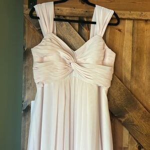 AZAZIE KAITLYNN
Blushing Pink Empire Convertible Ruched Chiffon Dress